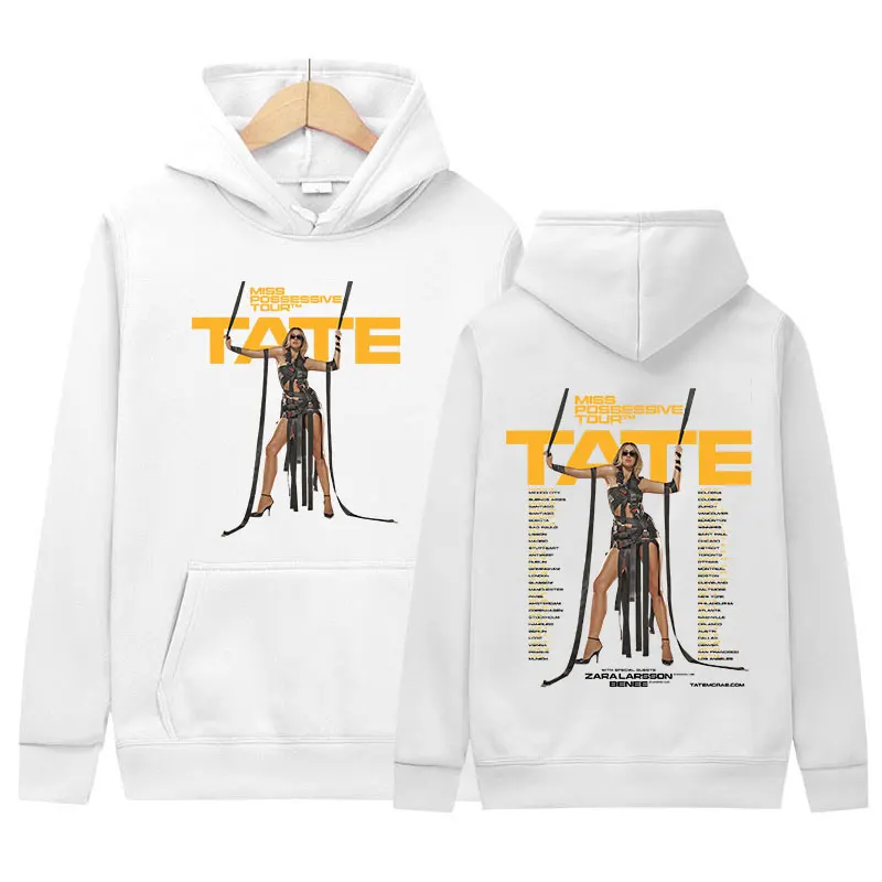 Tate McRae Miss Possessive Tour 2025 Print Hoodie Men Women Retro Harajuku High Quality Oversized Sweatshirt Fans Gift Clothing 2