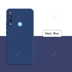 Premium Liquid Silicone Phone Case - Solid Back Cover for Huawei P Smart Series (Navy Blue)