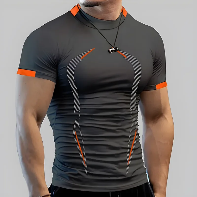 2023 Men's Summer Casual Comfortable Tight-Fitting T-Shirt Sports Gym Sportswear Quick-Drying Breathable Shirt S-5XL
