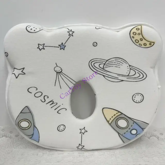 634F Comfortable Baby Pillow Innovative Baby Pillow Breathable Infant Pillow with Removable Case Lovely Pattern Pillow Gift 5