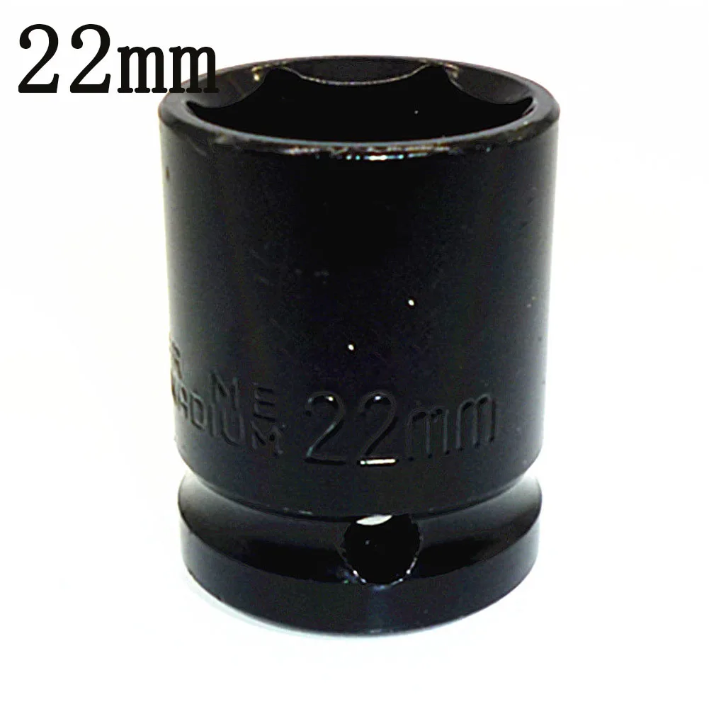 

Impact Socket 21/22/24/27mm chrome-vanadium steel 1/2" Square Drive 6 Point Metric Sockets Wrench Air Tool Black