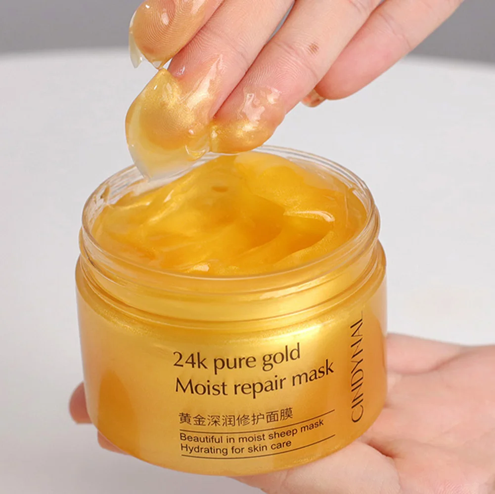 120g 24K Golden Face Cream Collagen Moisturizer Moisturizing Cream Sleeping Mask Firming Nourishing Hydrating Face Skin Care 1