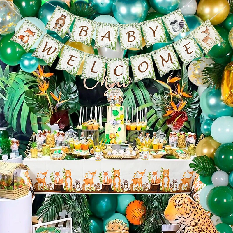 Huiran – Vaisselle Jetable En Bois, Décor De Fête D'anniversaire Pour  Enfants, Assiettes Animaux De La Jungle, Tasses, Fournitures De Fête Safari  - Jetable Partie Vaisselle - AliExpress