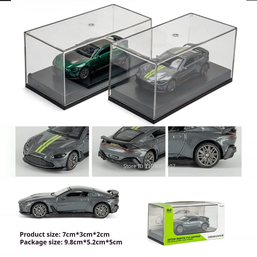 Diecast Alloy Car Collectible with Dust Cover - 1:64 Miniature Toy