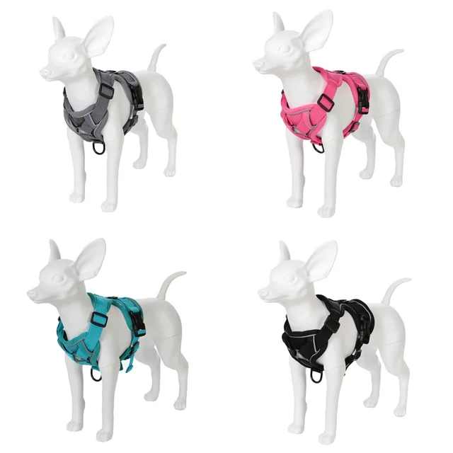 Pet Dog Leash For Small Medium Dogs Cats Hiking Reflective Puppy Adjustable Solid Harness Vest Set Chihuahua Bulldog Supplies 5