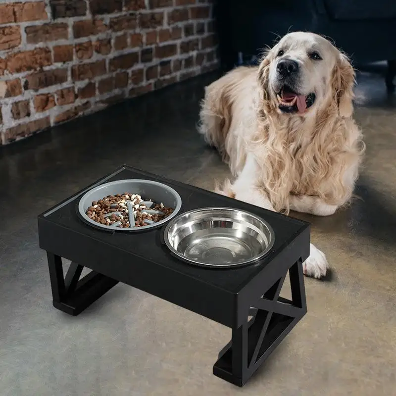 Raised Dog Bowl Elevated Dog Feeder Slow Feeder Tall Dog Bowl Stand Raised  Feeder For Small To Large Dogs To Prevent Choking - AliExpress