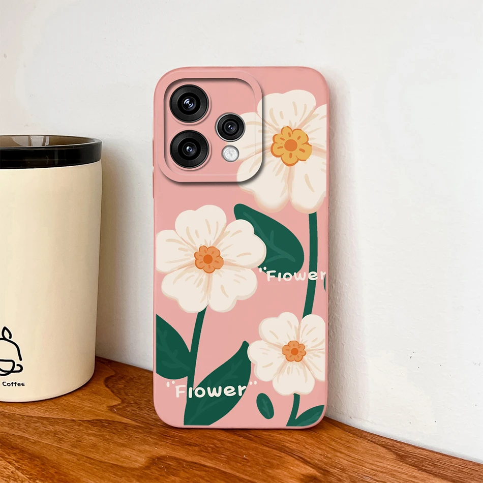 Candy Painted Flowers Lens Protection Soft Silicone Phone Case Cover