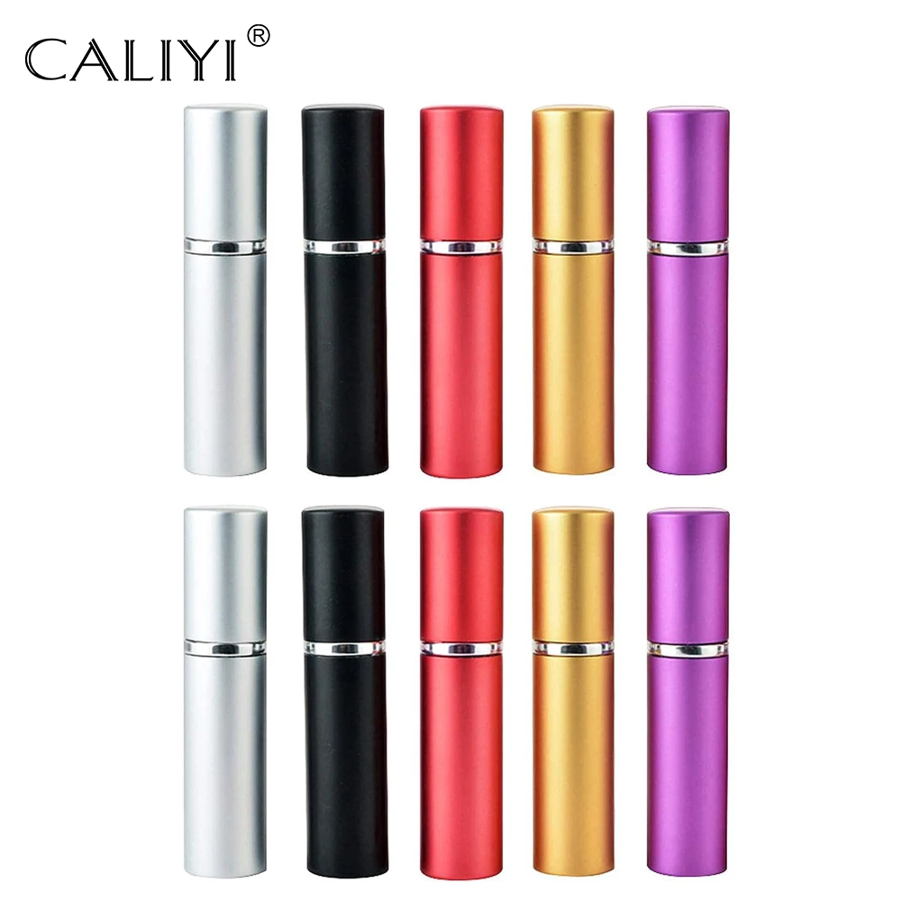 5pcs 5/10ml Perfume Refillable Refill Bottle Portable Mini Pump Empty Cosmetic Containers Atomizer for Travel Makeup Essentials hot 6pcs portable travel storage bag full sized luggage clothes sorting essentials pouch underwear sock shoes finishing package
