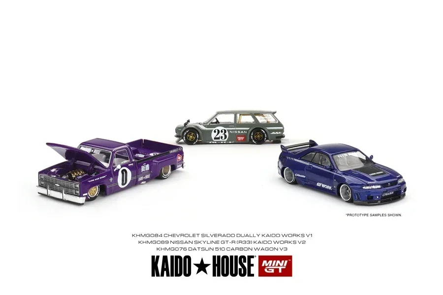 

Kaido House + MINIGT Datsun KAIDO 510 Wagon CARBON FIBER V3 KHMG076 Nissan Skyline GT-R (R33) KHMG089 KHMG092 1/64Car Toys Model