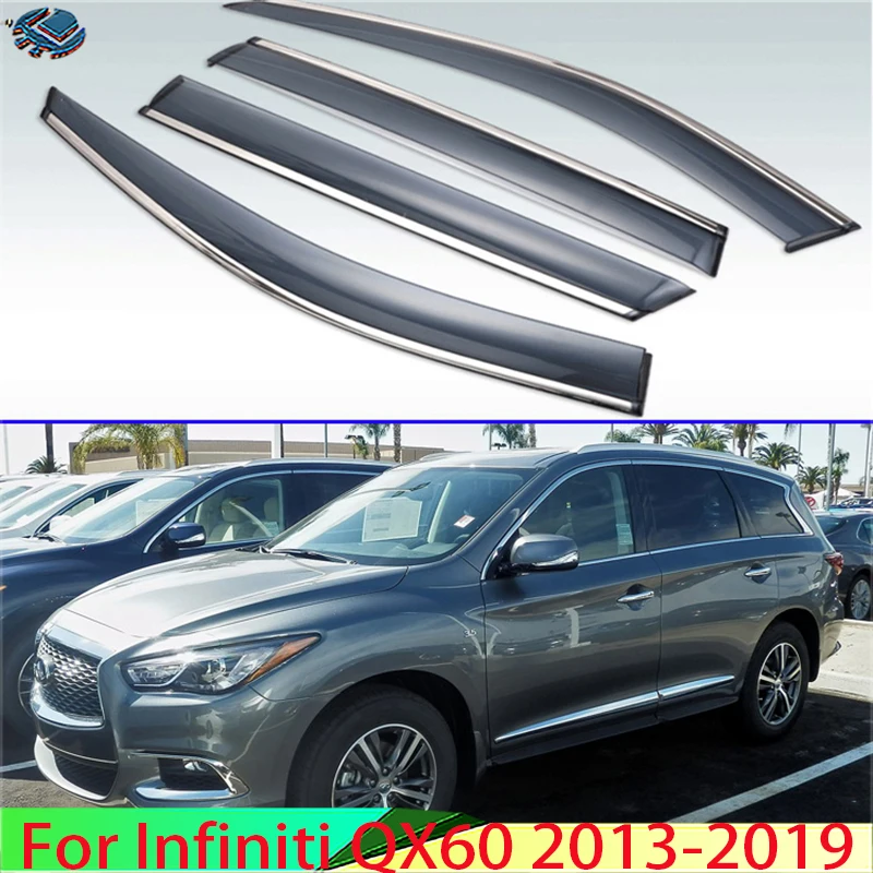 ForInfinitiQX6020132019PlasticExteriorVisorVentShadesWindowSunRainGuardDeflector
