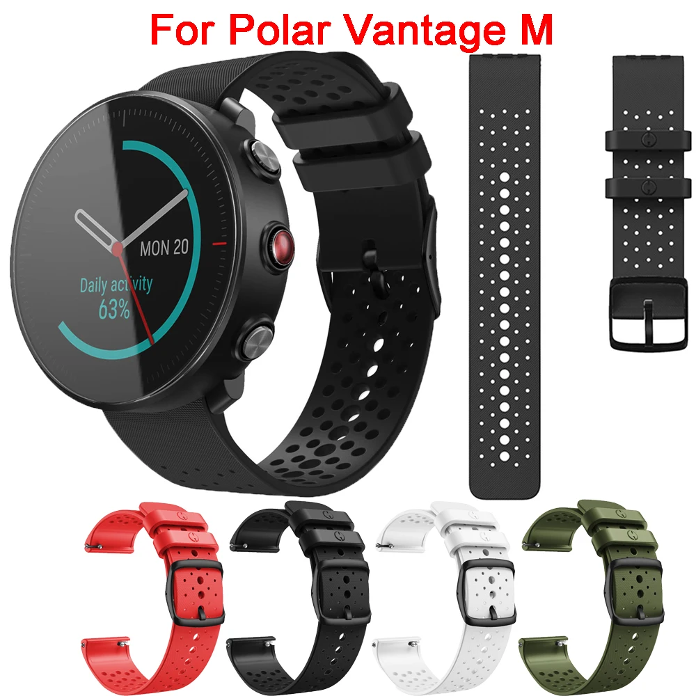 

Official Smartwatch Bracelet For Polar Vantage M Silicone Breathable Wrist Band Original Replacement Watchband Strap Accessories