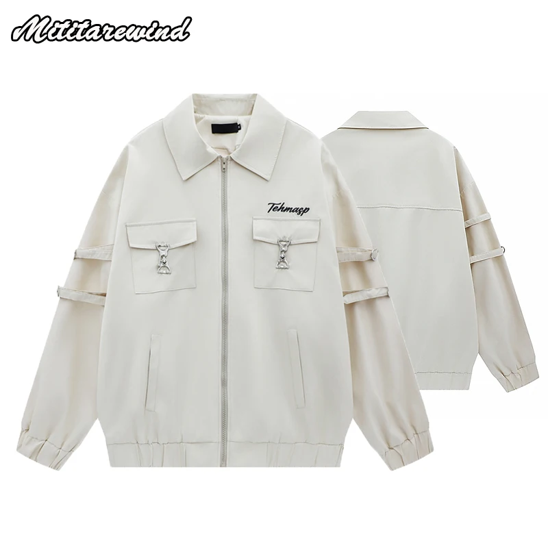 

Men's Jackets New Versatile Hip Hop Simple Y2k Style Retro Coats For Men And Women Pilot Clothing Youth Moto&Biker High Street