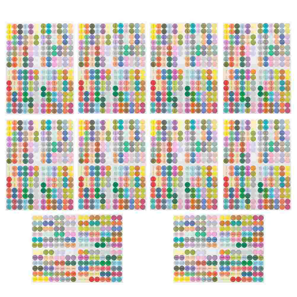 항아리 크리에이티브 에센셜 오일 스티커, 접착 포장 라벨, 캔 둥근 태그, 10 개