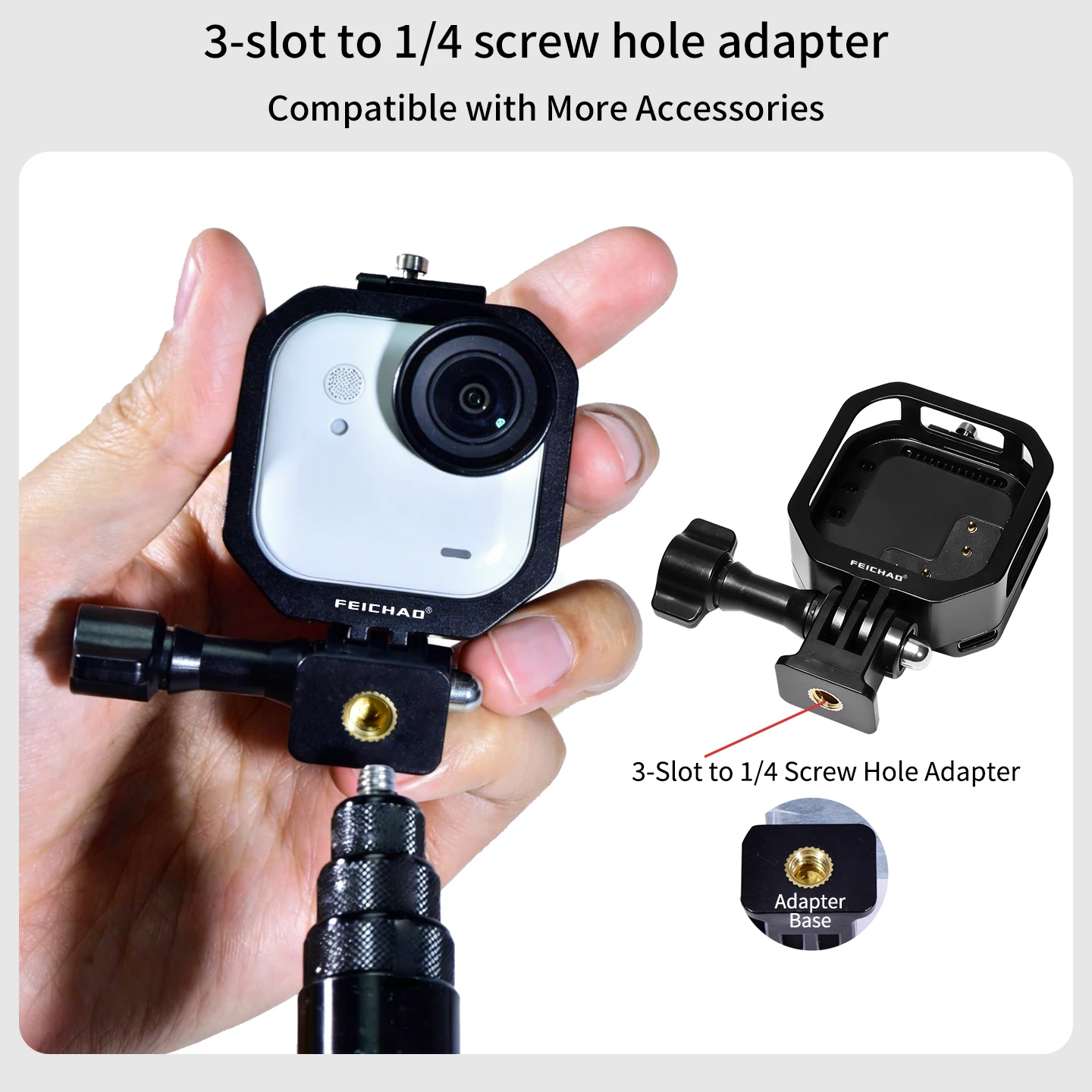 Insta360 울트라 썸 카메라 액세서리용 보호 프레임 카메라 충전 케이스 알루미늄 합금 케이지(1/4 나사 구멍 어댑터 포함)
