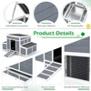 Chicken Coop, 56" Large Wooden Chicken Hutch with 6 Nesting Boxes, Outdoor Hen House Chicken Cages 5
