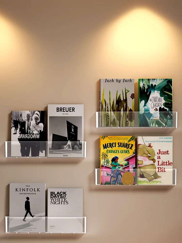 Thickened Simple Wall Hanging Type Magazine Storage And Organization Shelf Desktop Bookshelf Dust-Proof Storage Book Box