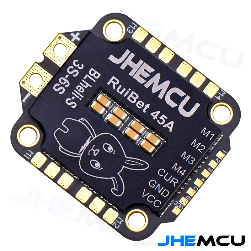 

JHEMCU RuiBet 45A 55A BLHELI_S Dshot600 3-6S Brushless 4in1 ESC 30X30mm for FPV Freestyle Flight Controller Stack DIY Parts