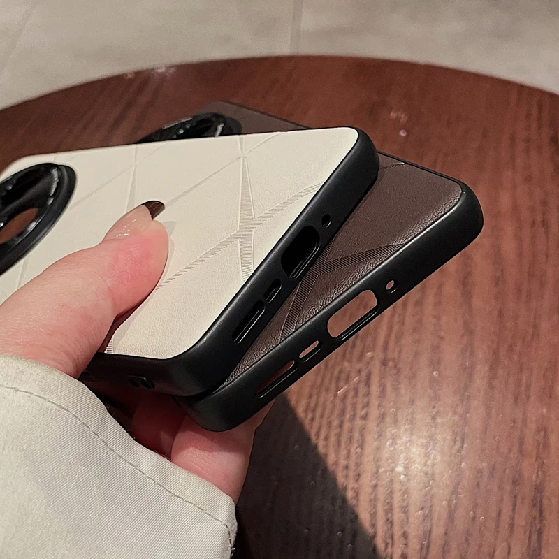 Luxury Plain PU Leather Slim Camera Protection Cover - Premium Design Case