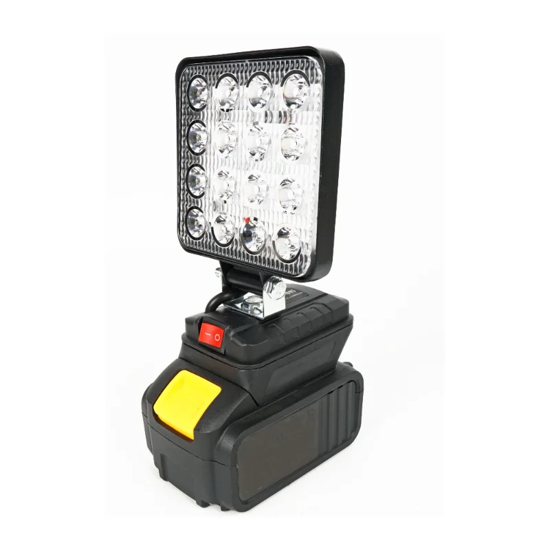 작업등 LED 램프 Makita/Dewalt/Milwaukee 18V 리튬 이온 배터리 무선 비상 투광 램프 휴대용 손전등, 마키타 디월트 밀워키 작업등