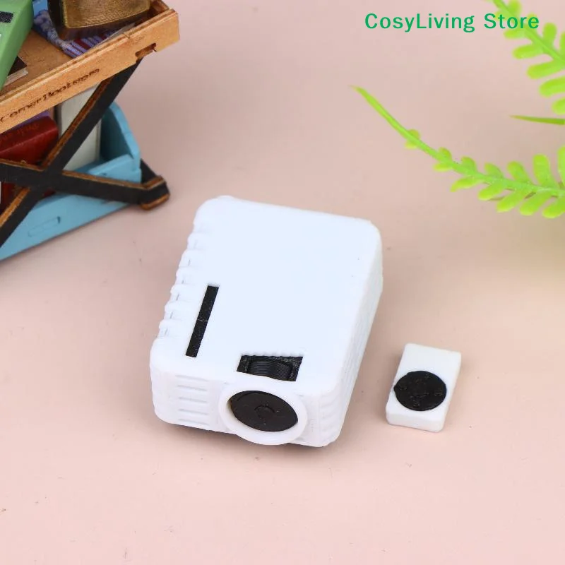 Miniature Projector Ornament with Remote Controller - Micro Scene Decoration Toy