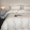 Luxury 1000TC Egyptian Cotton Solid Color Hotel Style Embroidery Bedding Set Duvet cover Set Flat/Fitted Bed Sheet Pillowcases 2