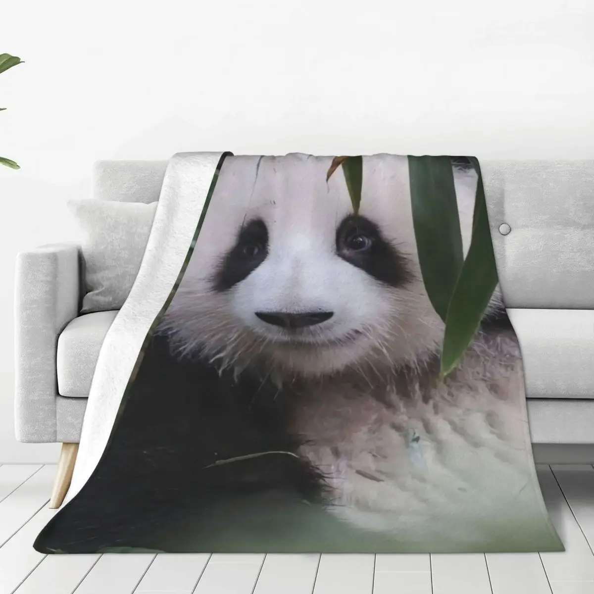

Huahua Panda Animal Blanket Lightweight Breathable All-Season Comfort Throw Blankets for Bedding Sofa