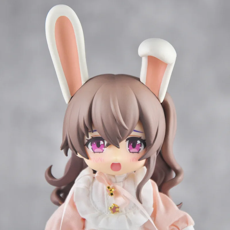 OB11 Doll Magnet black Cat's ears White Rabbit Ears Replacement Head Accessories For Nendoroids, Obitsu 11, Gsc Head, 1/12 Bjd 6