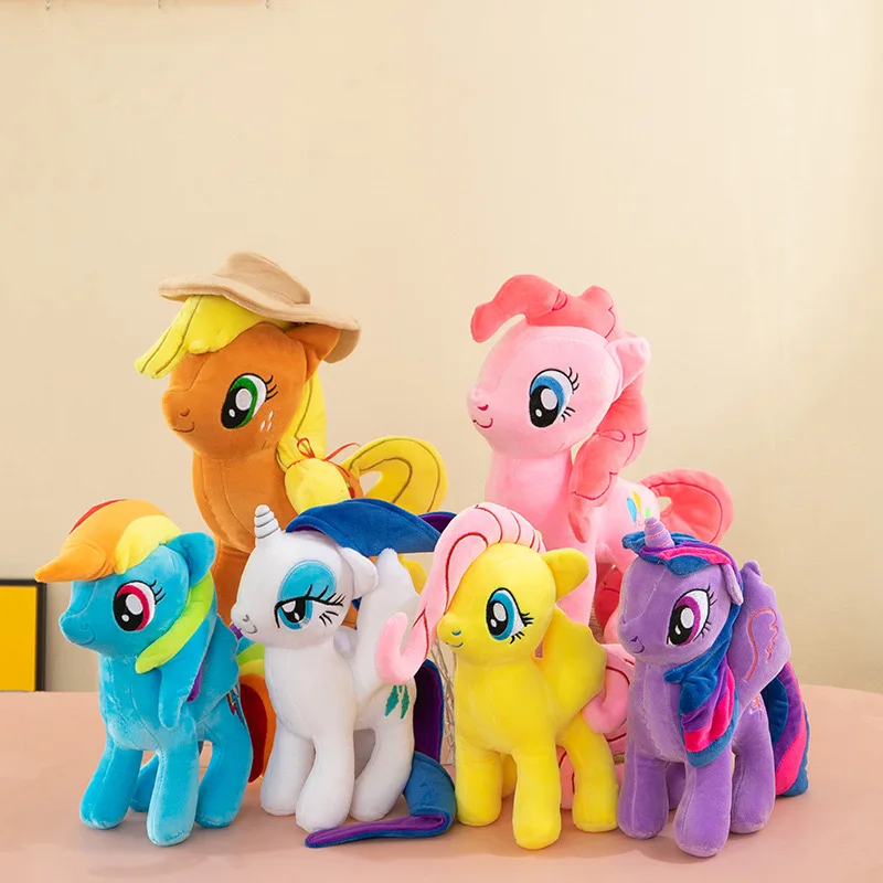 My Little Pony Plush Toys 20/30/40cm Rainbow Dash Twilight Sparkle Pony Cartoon Multicolor Stuffed Doll Anime Figures Kids Gifts plush toys