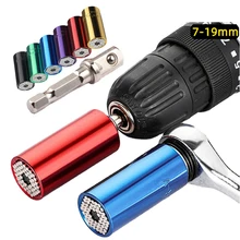 

2 PC Torque Wrench Sleeve Magic Socket Spanner Key Multi Set Of Keys And Heads Tools Chrome Vanadium Steel Metric 7-19mm