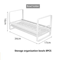 Dish Drain Shelf Stackable Drawer Bowls and Plates Organizer Rack Countertops Drain Shelf Cabinets Sink Cutlery Storage Shelf 4