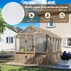 6x10FT Wood Greenhouse, Greenhouses for Outdoors with Lockable Door, Cedar Frame & Adjustable Vent, Green House 5