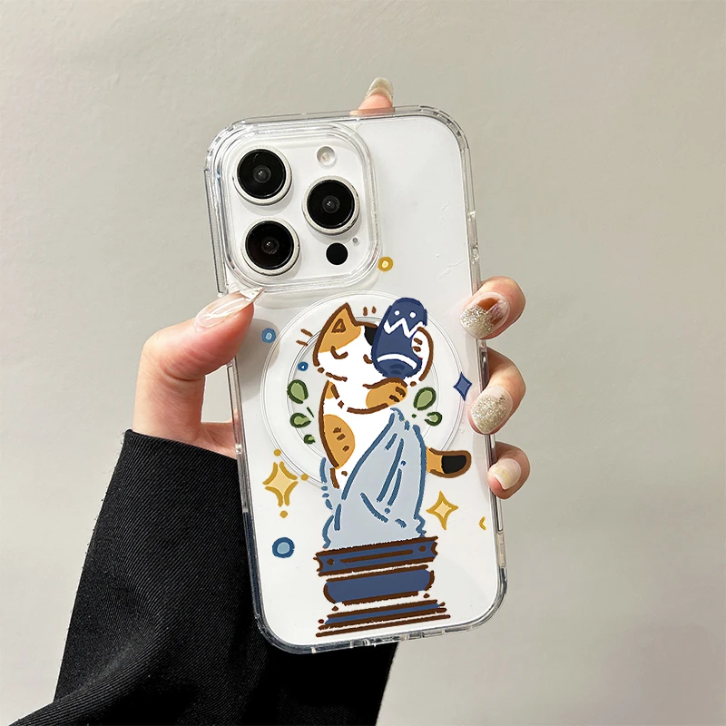 Cute Calico Cat Magnetic Phone Case Cover