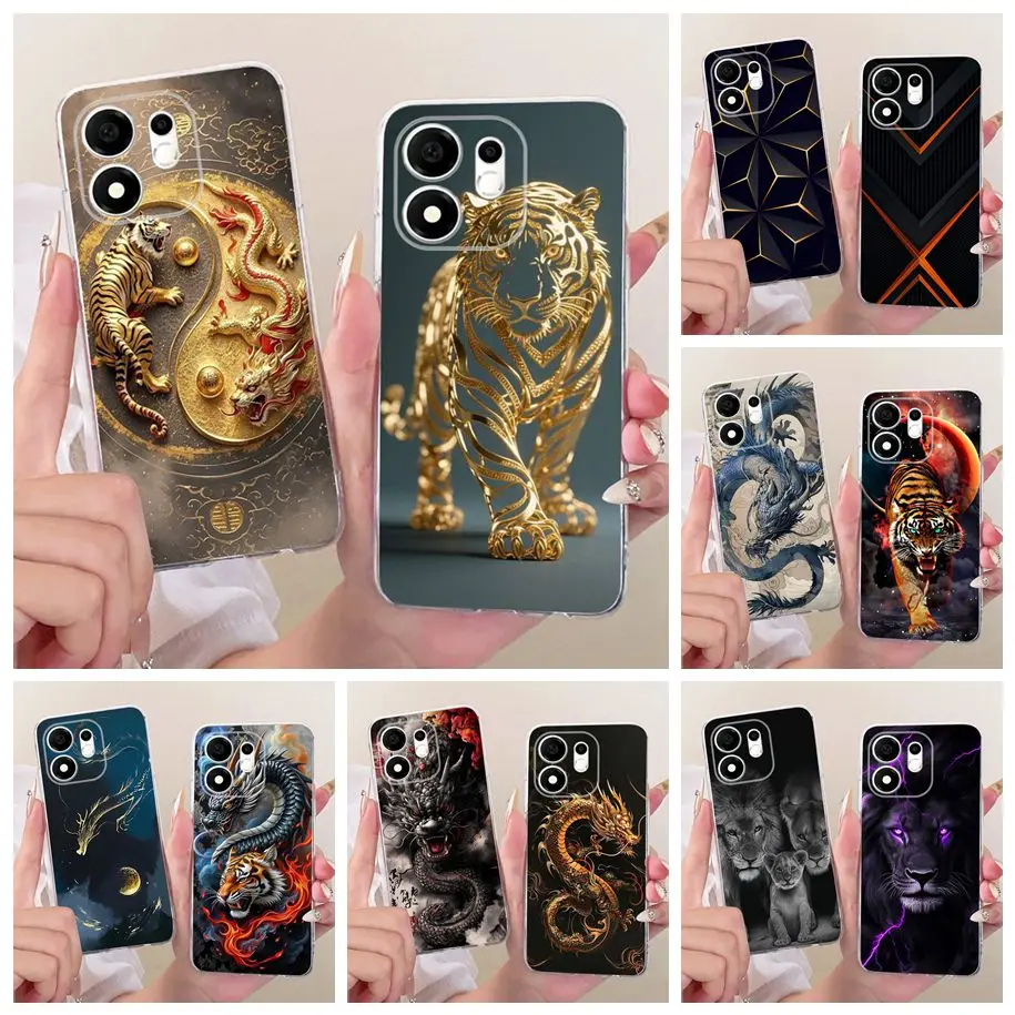 Luxury Dragon Printed Soft Silicone Protective Cover