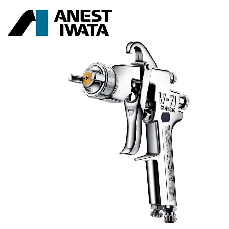 전문가용 오리지널 일본 Anest Iwata W-71C 스프레이건, 컵 전동 공구 포함, 페인트 자동차 공압 부품, 스프레이건 s W77C