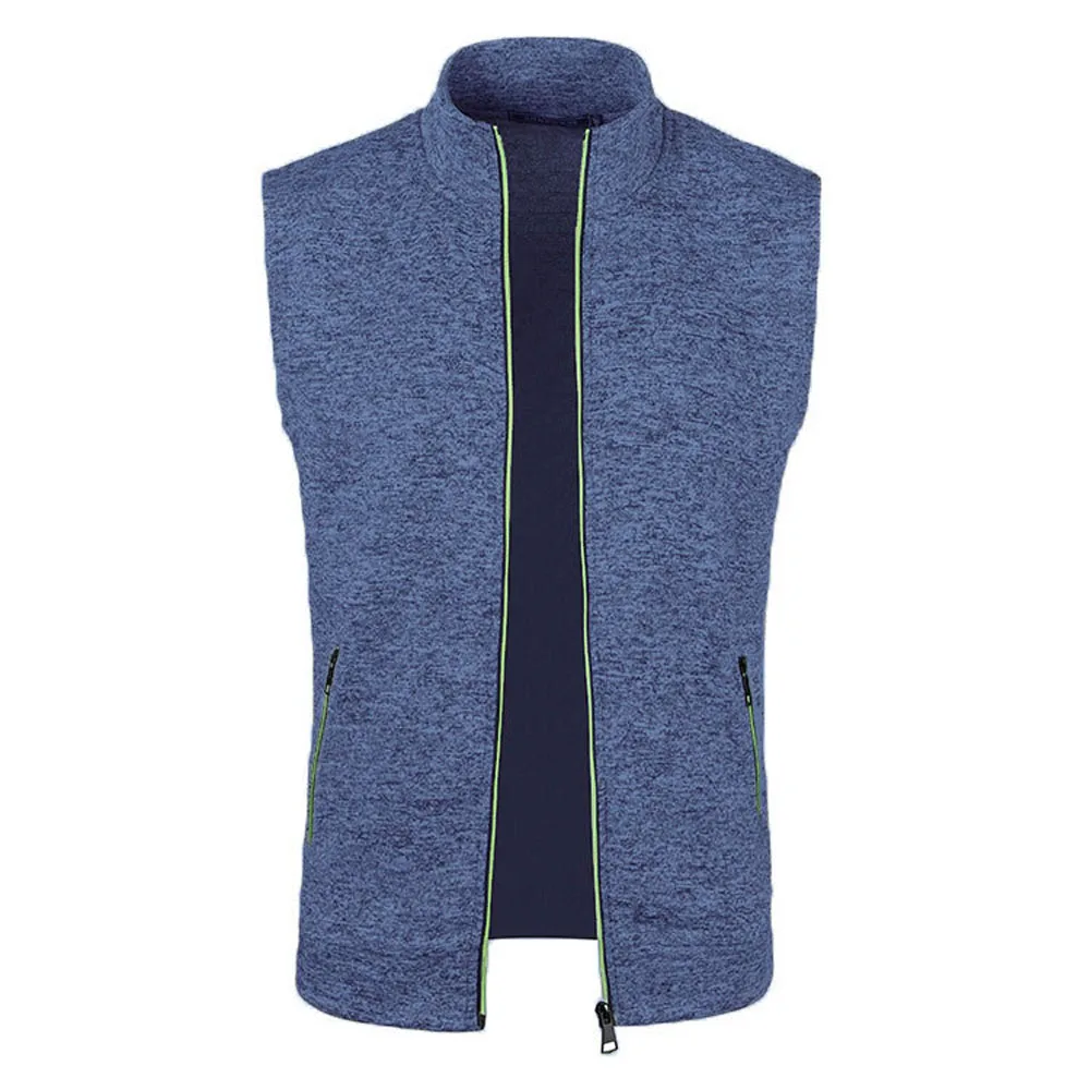 Men Thin Knitted Sleeveless Cardigan Waistcoat