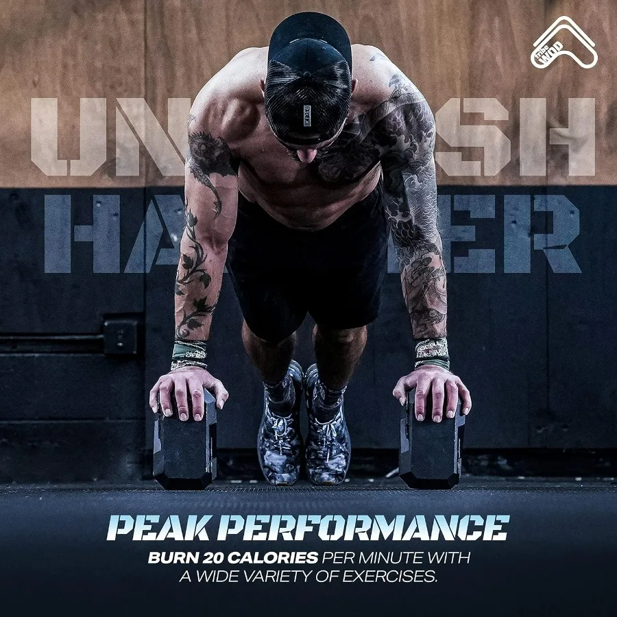 Hammer Kettlebell 55lb + Adjustable | Cross Training Workout Equipment for Muscle Building, Cardio Fitness, Weights for Women &