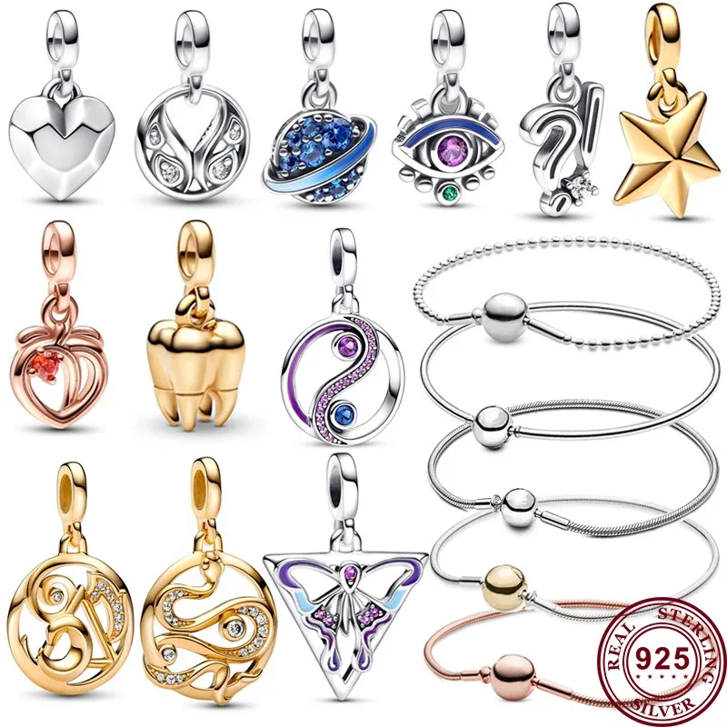 New Hot 925 Silver ME Series Devil's Eye Love Heart Medal Charm For Women's Original ME Bracelet High Quality DIY Charm Jewelry fine badge medal packaging box flocking commemorative coin collection organizer jewelry brooch storage school emblem holder case