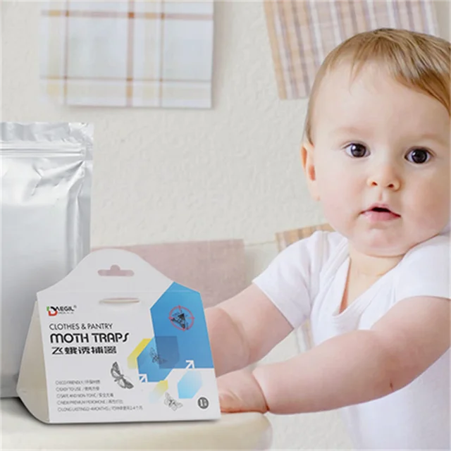 6Db -Os Kamra Ételek Lepke Csapda Feromon Gyilkos Paszta Ragadós Ragasztócsapda Kártevő Elutasítja A Légy Rovarok Családi Éttermet - Image 4