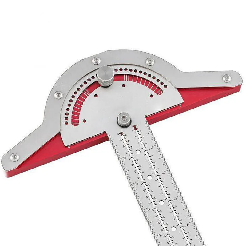 10inch Protractor Stainless Steel Woodworking Edge Ruler Angle Finder Vernier Caliper Measure Baseboard Crafts Carpenter Tool Carpenter Measuring Tool Woodworking Measuring Tool