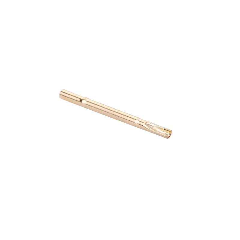 100PCS R75-2S Brass Tube Gold-plated Spring Test Probe Diameter 1.32mm Length 17.5mm Probe Needle Seat