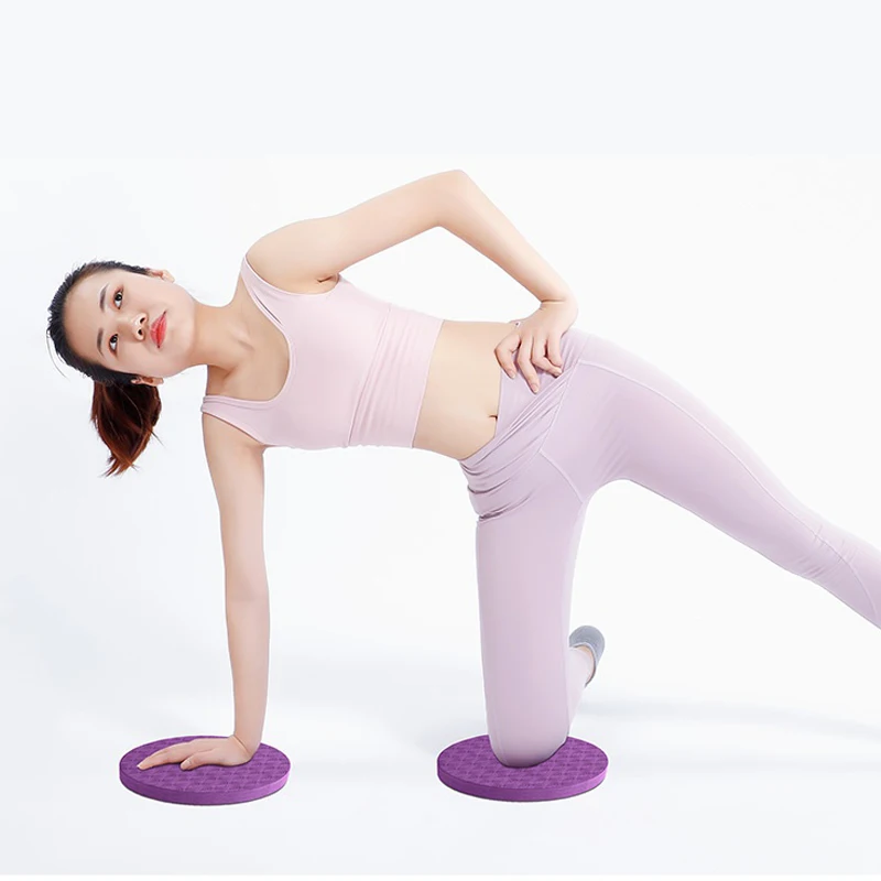 2PCS/Set Portable Small Round Knee Pad Yoga Mats Flat Support Pad Elbow Knee Wrist Protection Non-slip Yoga sport fitness mat