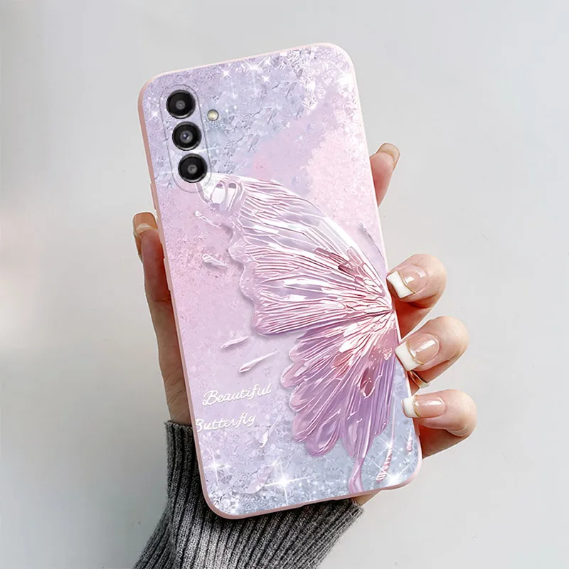 Elegant Soft Silicone Butterfly Case - Compatible with Samsung Galaxy A Series