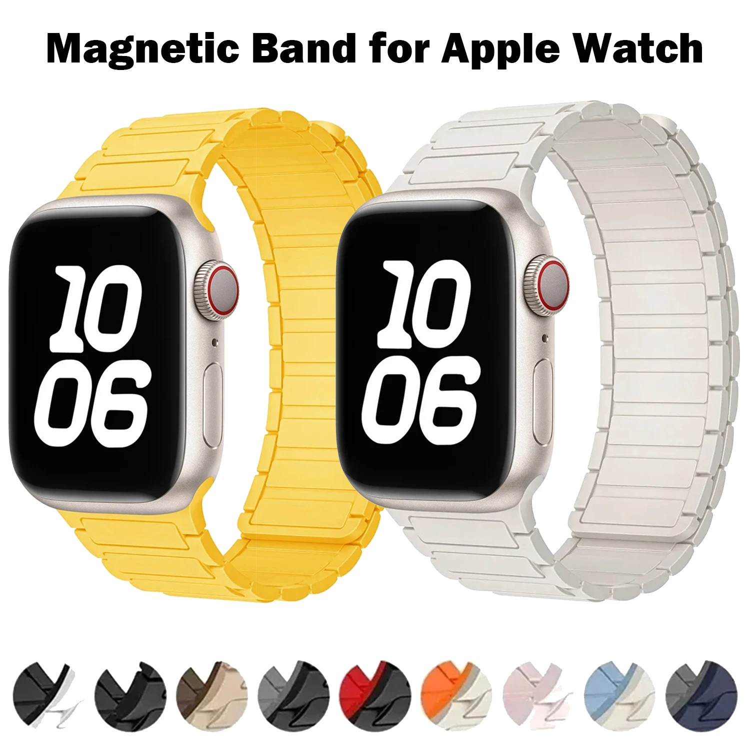 Magnetic Silicone Strap for Smartwatches – Versatile and Durable Design