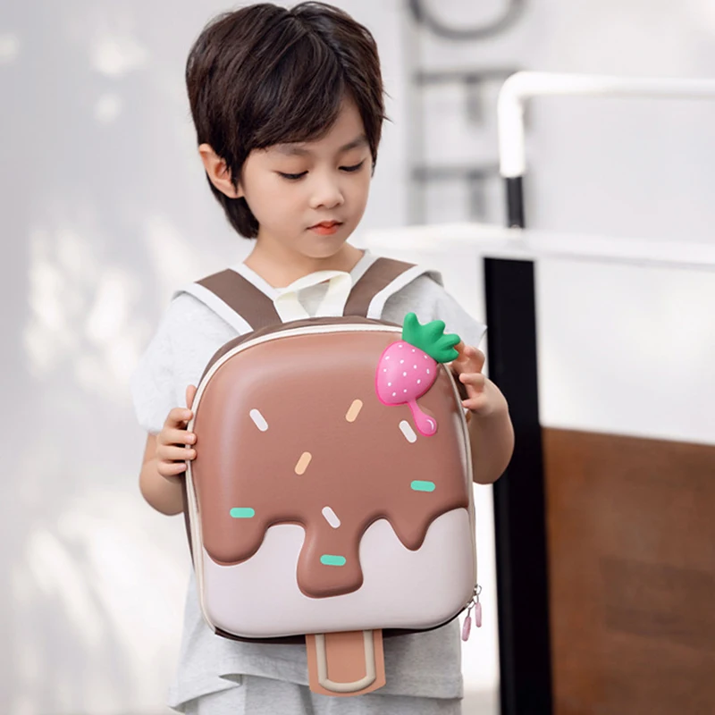 

Students Cartoon Schoolbag Cartoon Ice Cream Shape Children Backpack Kindergarten Schoolbag for Teenagers Boys Girls