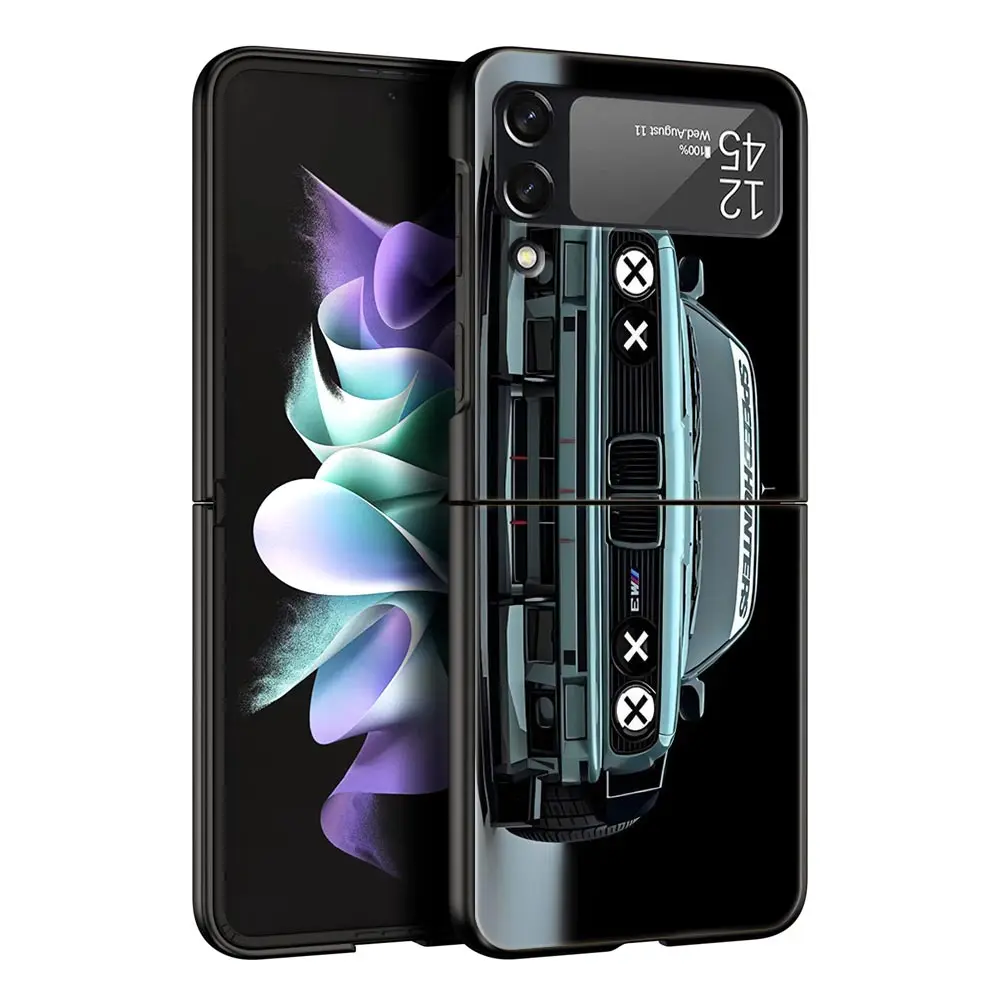 JDM Tokyo Drift Sports Car Black Folding Phone Case