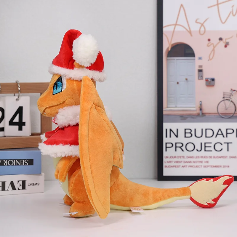 25 cm Pokemon Plüsch Weihnachten Glurak Stofftier Weiche Puppe Weihnachtsgeschenk – Detail 5