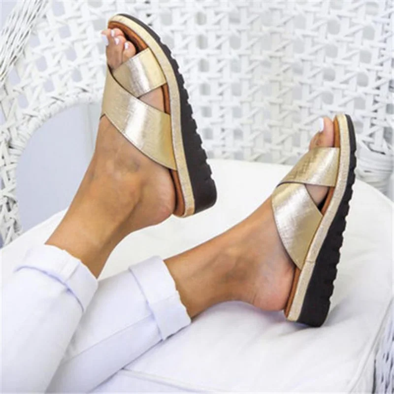 Summer Slippers Casual Ladies Sandals Platform Non-slip Female Shoe Wedge Outdoor Slipper Women Flat Mule Shoes 42 43 women sandals slippers sandals women slippers lightweight slippers platform slippers flat slippers