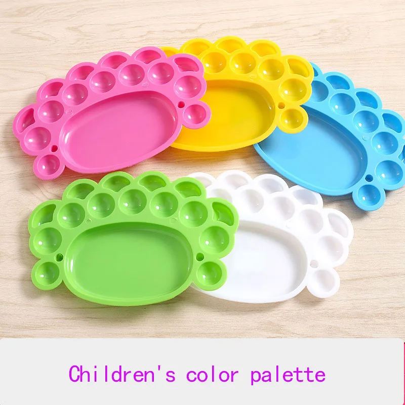 

Children's paint tray, color palette, watercolor painting palette, painting tools.