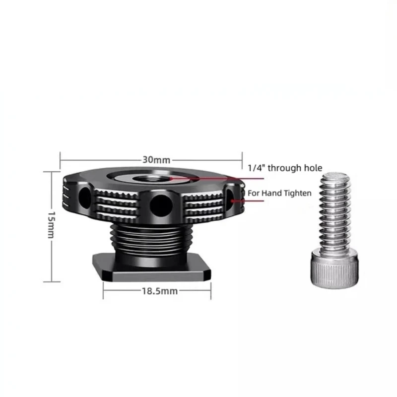 1/4 카메라 핫슈 마운트 나사 어댑터 - 삼각대 마이크 모니터용 1/4 또는 M14 너트 1개 마이크 나사 어댑터