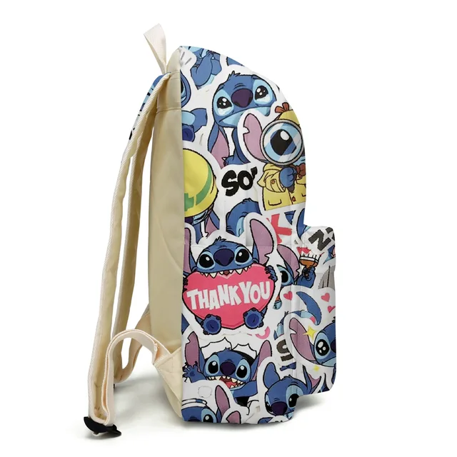 Anime Lilo & Stitch Backpack Shoulder Bag Stitch Pencil Case Student Black  School Bag Stitch Diagonal Bag 3 Pieces Set (#7) 